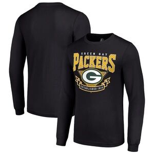 NFL Green Bay Packers Black Long Sleeve Tee